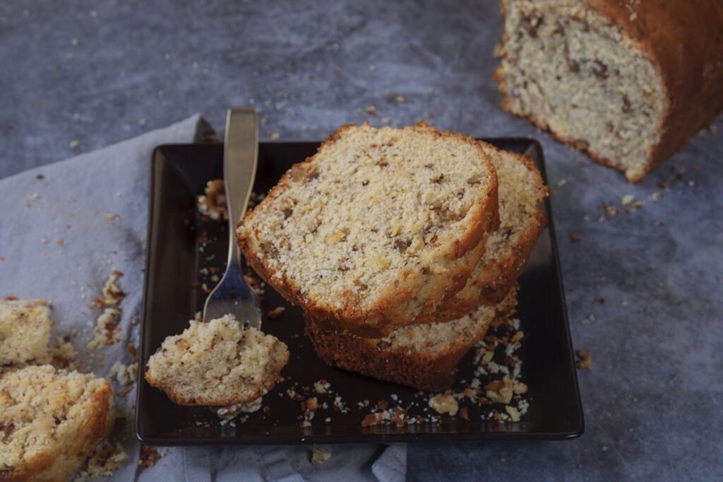 sliced banana nut bread