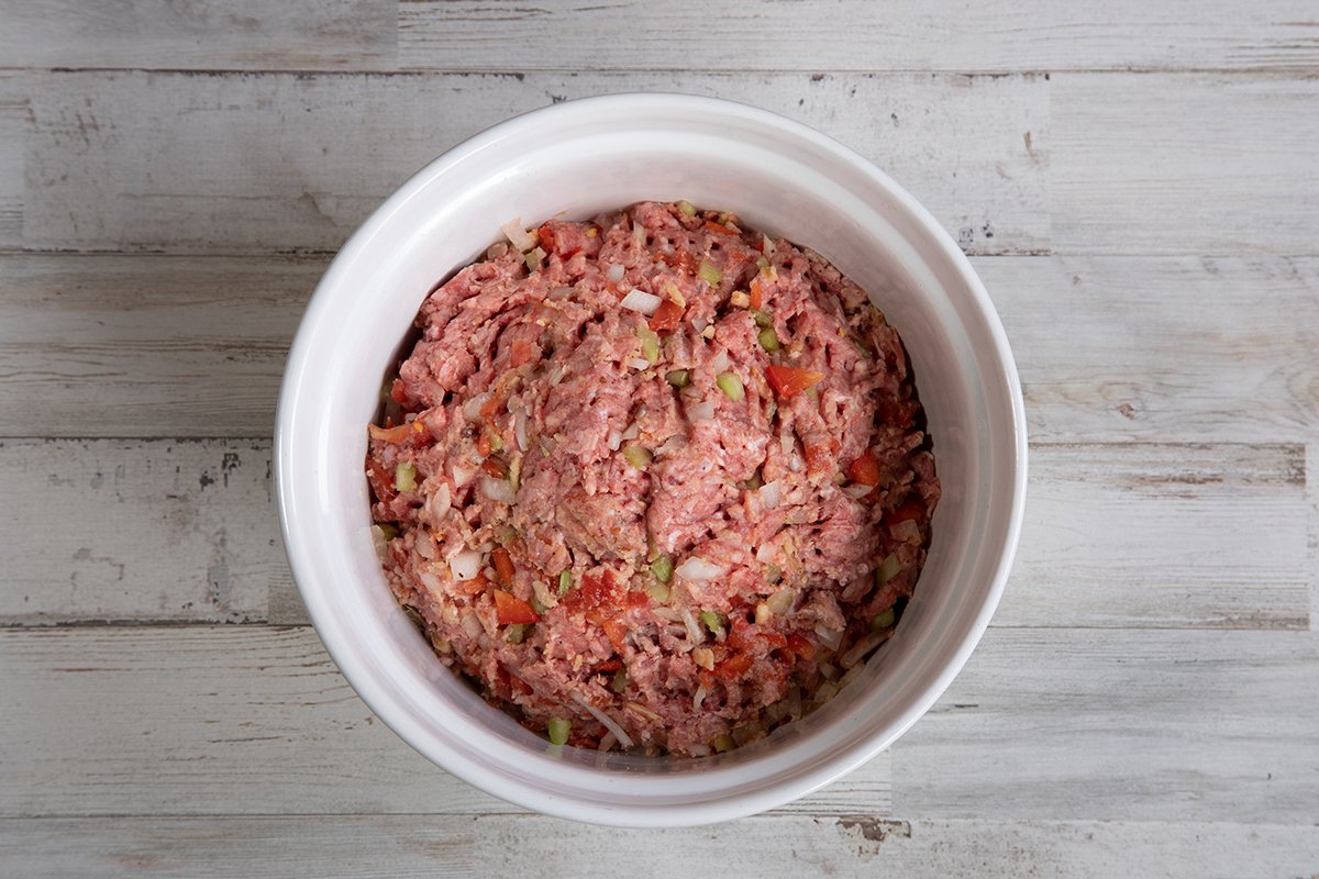 eggless meatloaf ingredients prepped